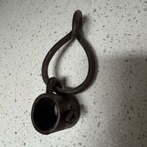 Antique Rustic Iron Horse Hitching Post Tie Hook Blacksmith Hardware Primitive